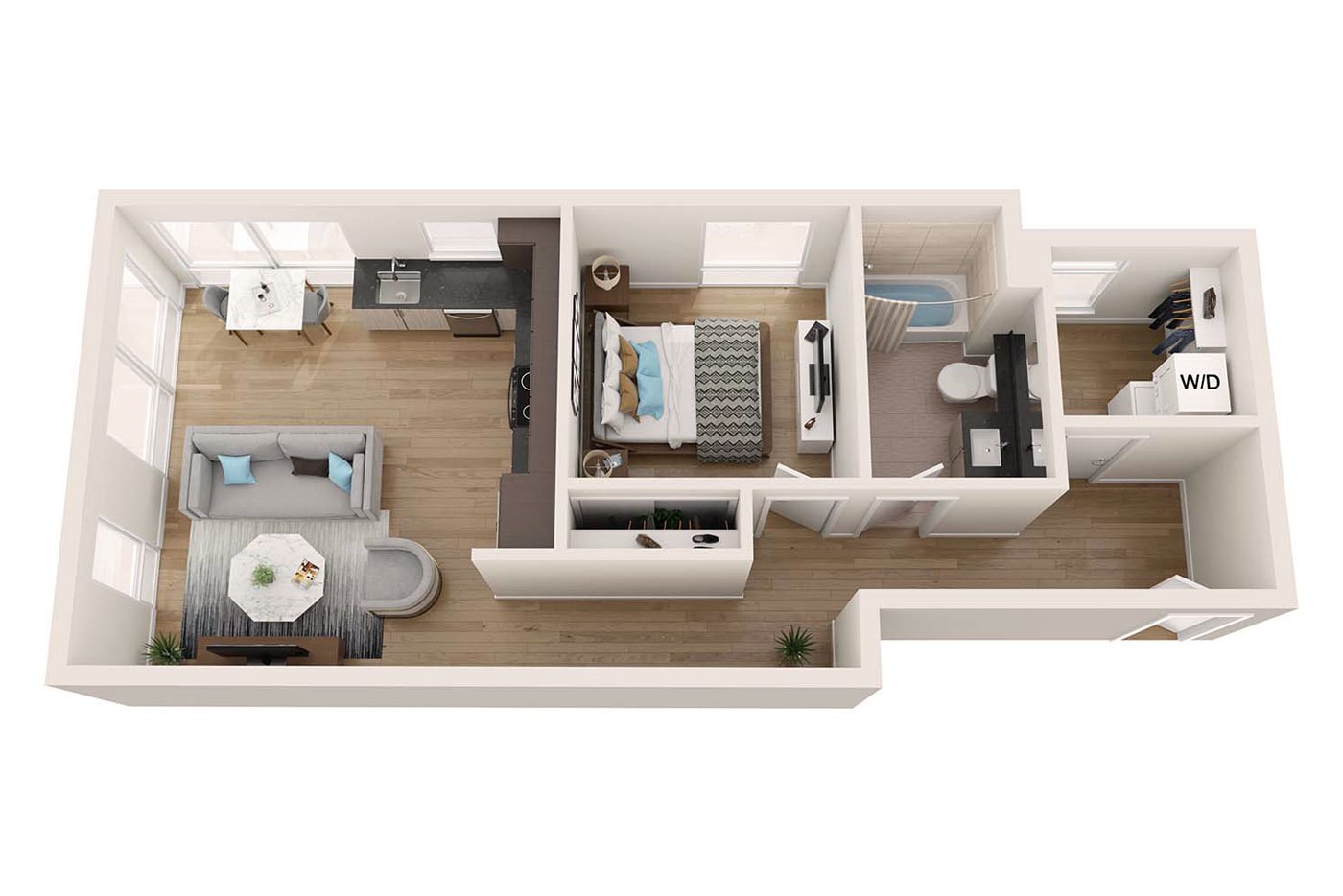 1.10 - One Bedroom Apartment | BLU Bellevue