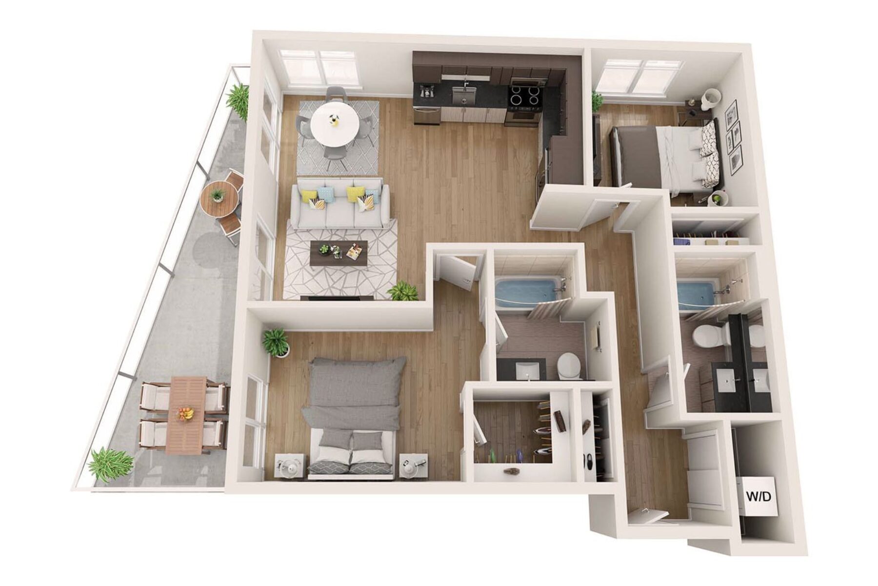Plan Image: 2.8 - Two Bedroom w/ Balcony