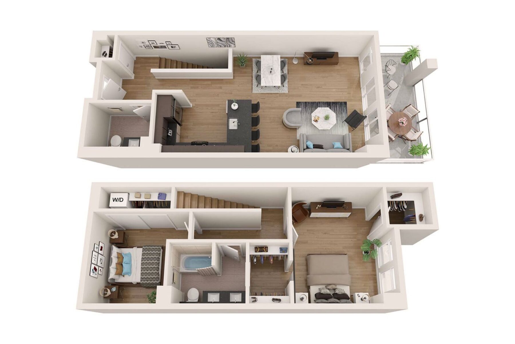 Plan Image: TH.5 - Two Bedroom Townhome w/ Patio