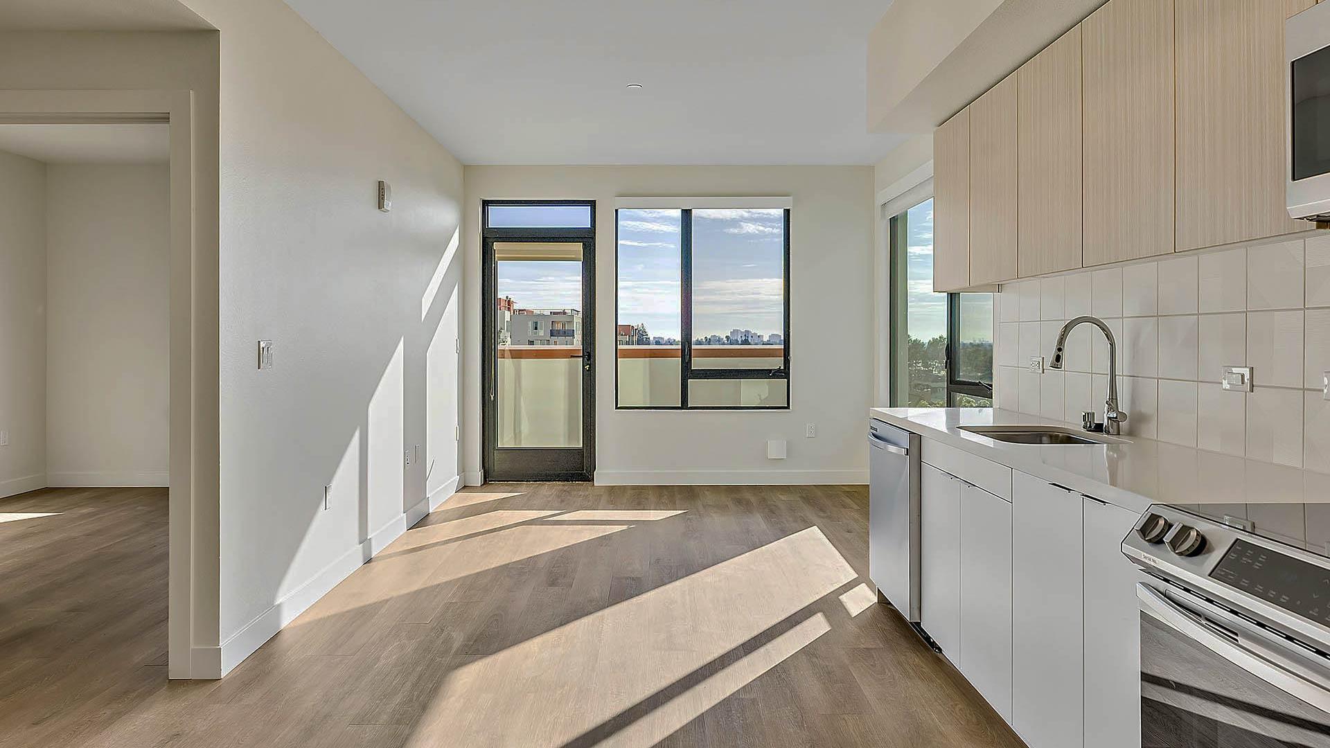 Blake apartments b7 floorplan kitchen window view 1