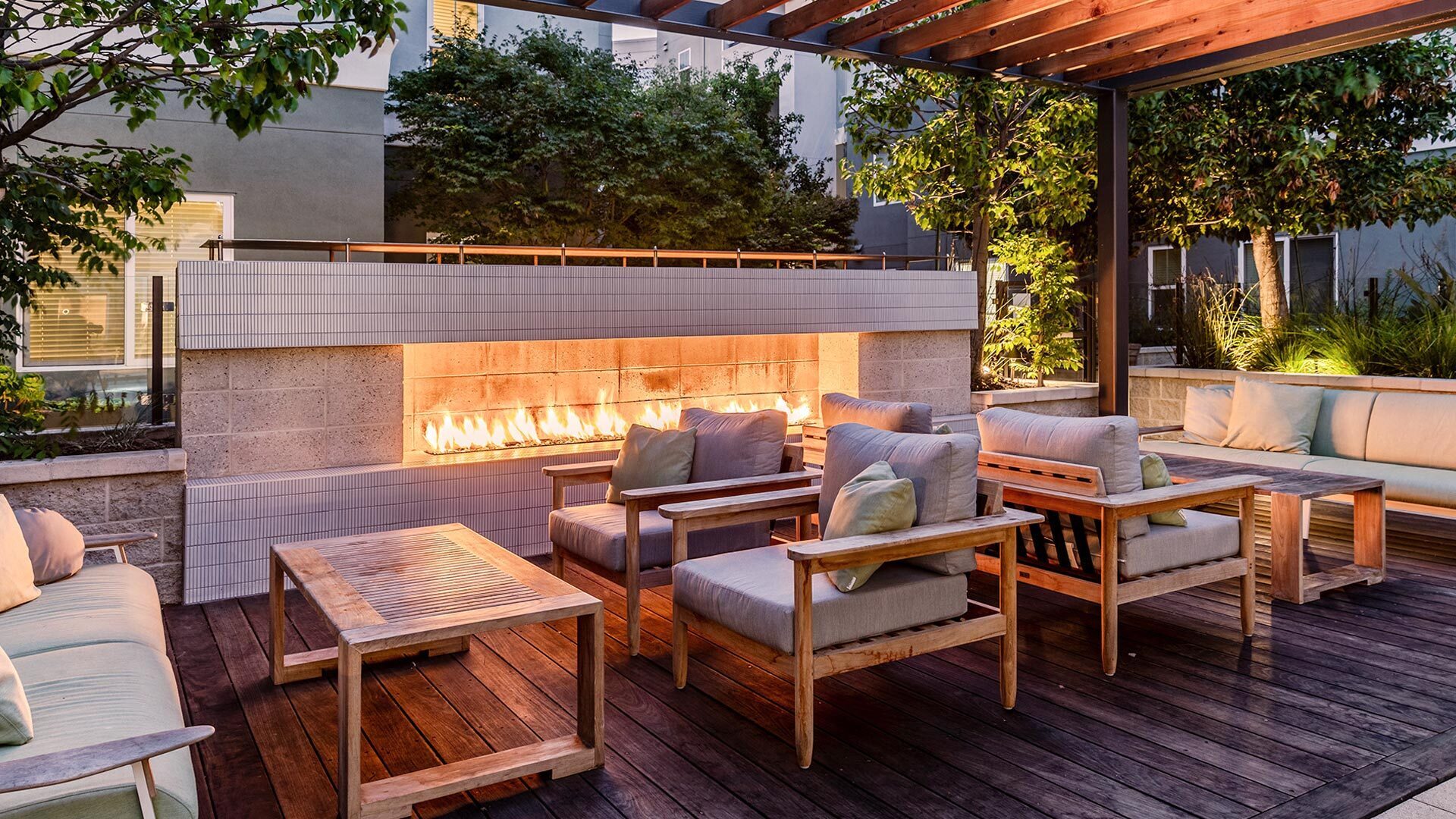 The lark san mateo outdoor fireplace hero