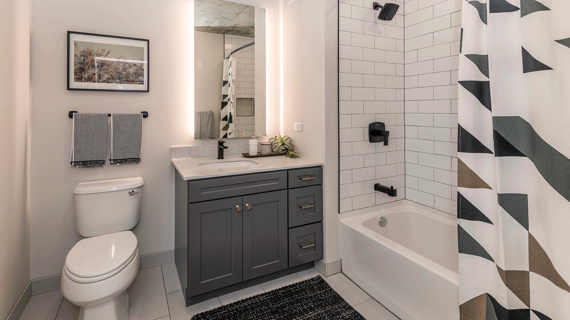 Marlowe chicago B1 2 BR model bathroom view 2