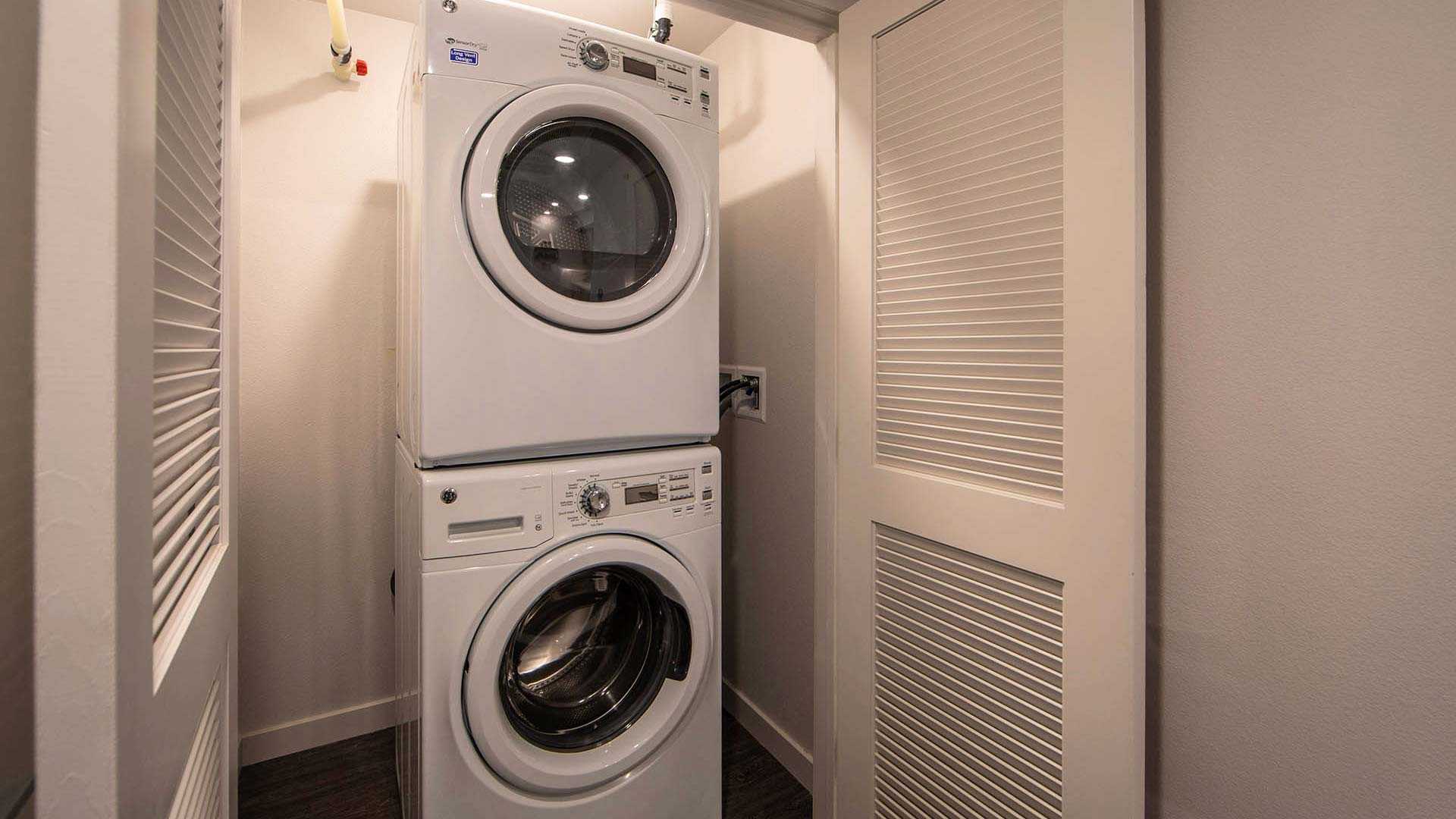 Mira Floorplan K model unit laundry