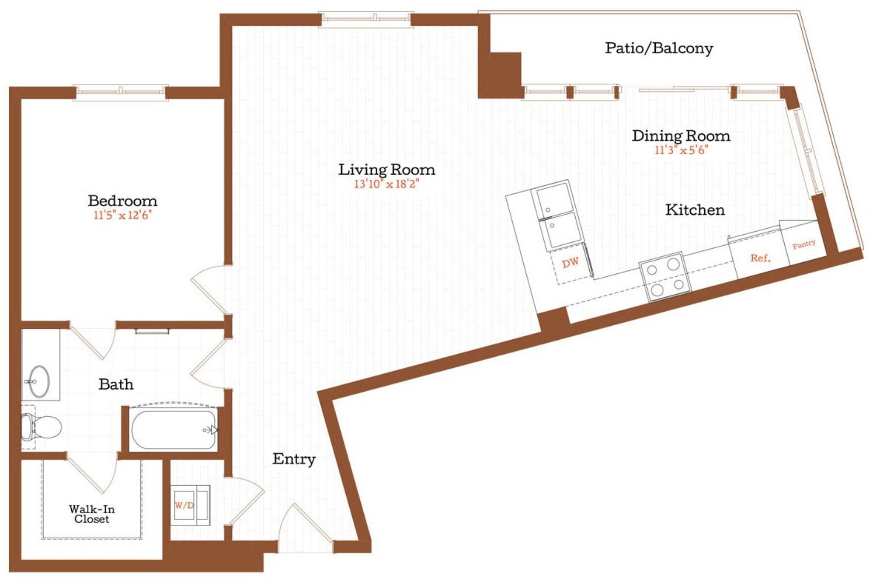 Plan Image: A6 - 1 Bedroom