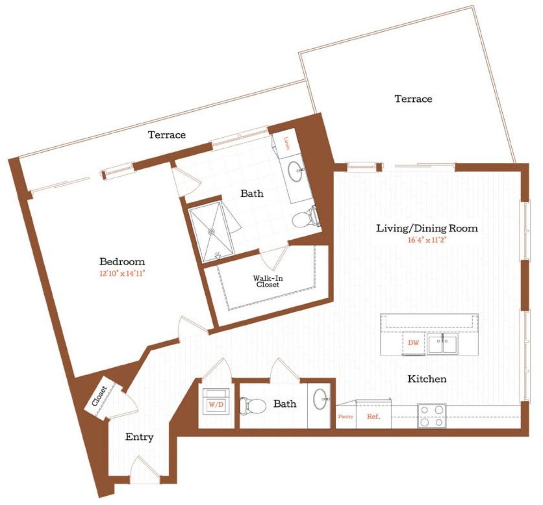 Plan Image: A8 - 1 Bedroom w/Terrace