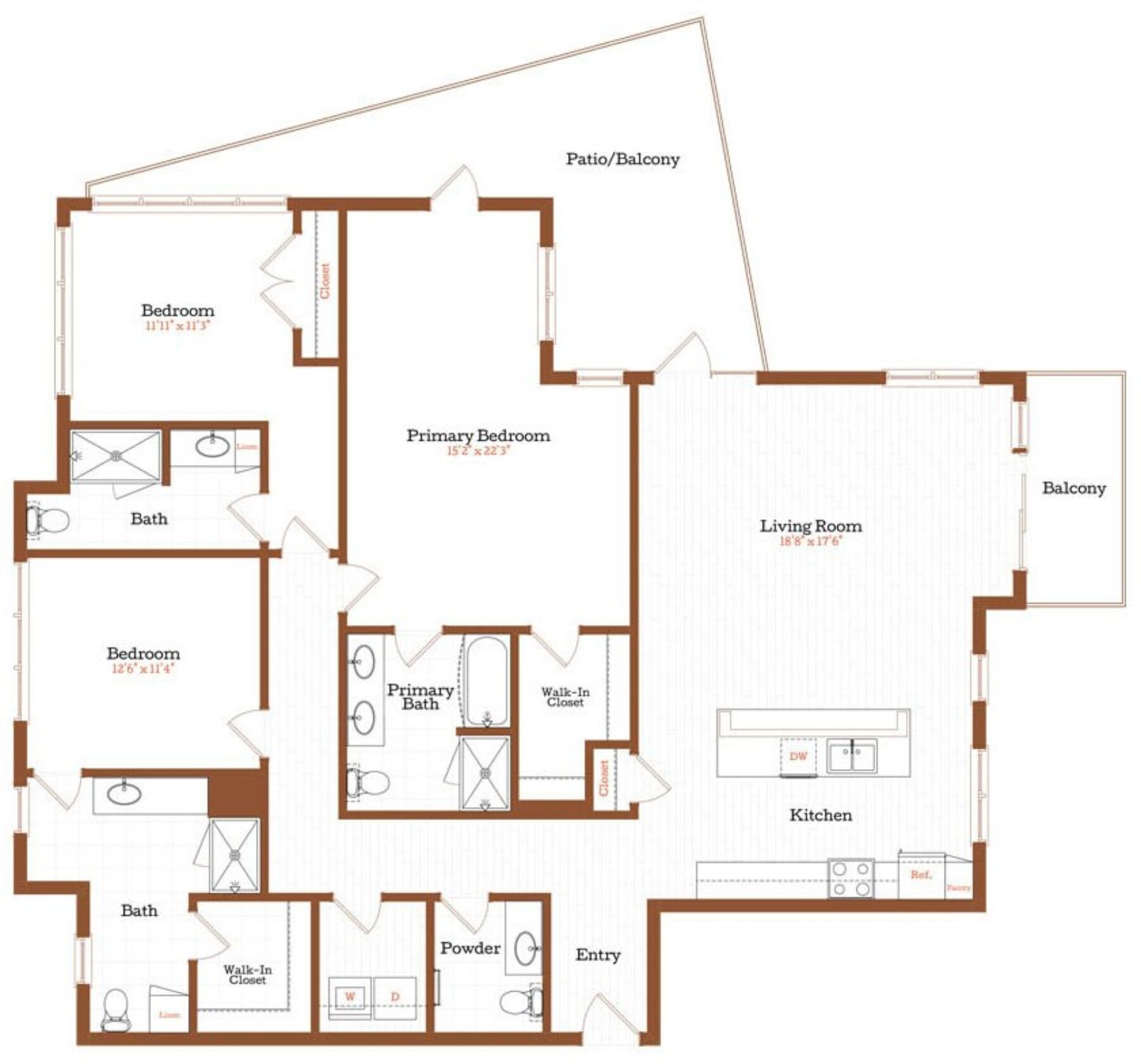 Plan Image: C2 - 3 Bedroom w/Terrace