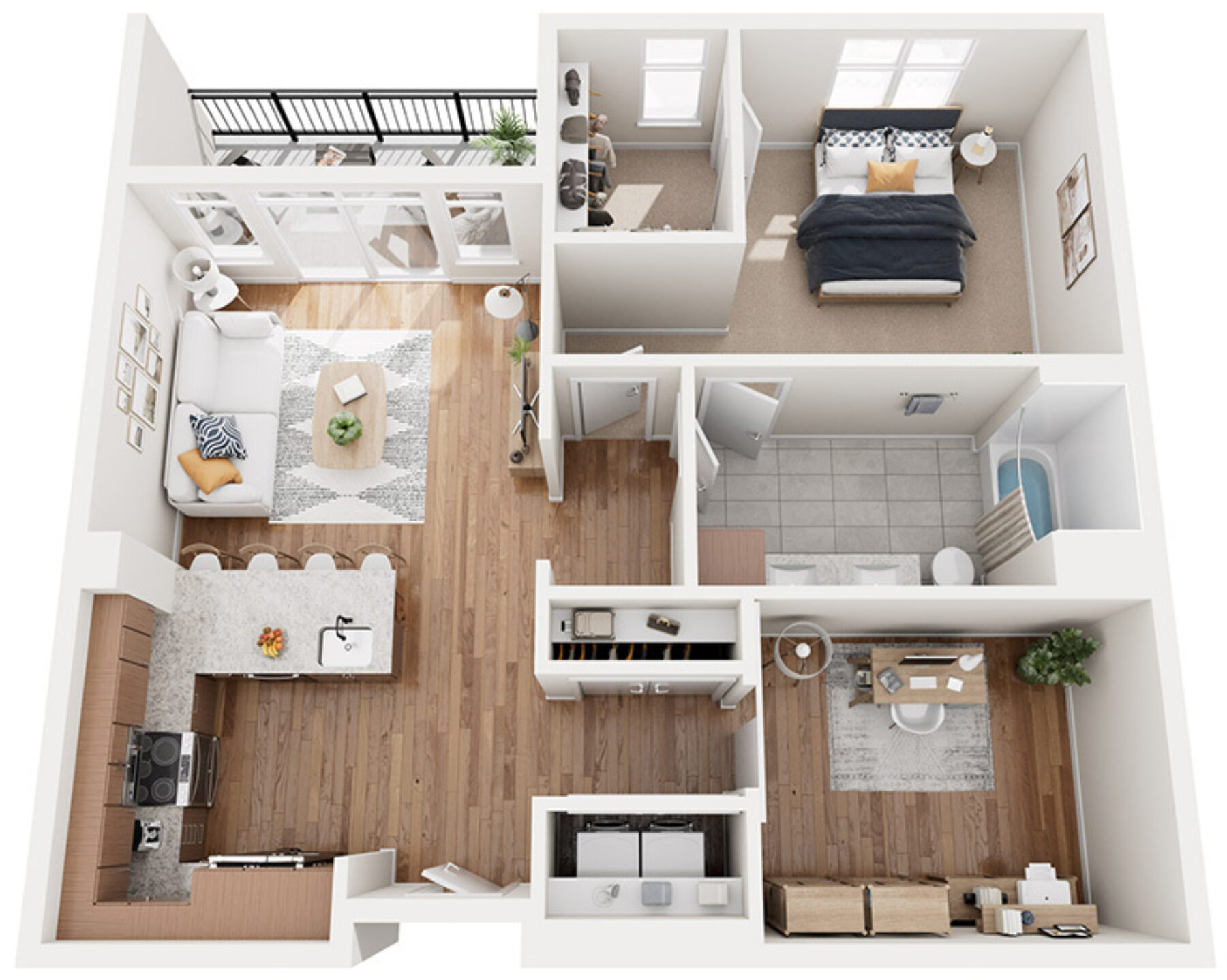 Plan Image: A7 - 1 Bedroom w/Den