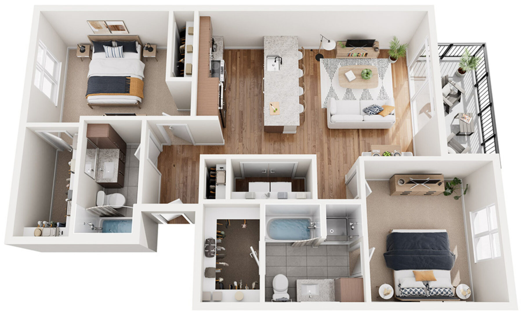 Plan Image: B1 - 2 Bedroom